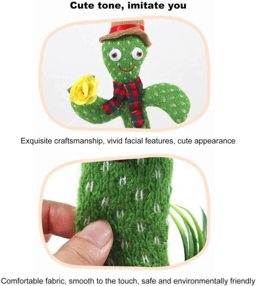 Dancing Cactus Toy Winter Style with Hat and Muffler